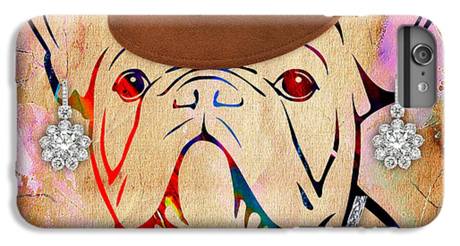 Bulldog iPhone 6s Plus Case featuring the mixed media French Bulldog Collection #1 by Marvin Blaine
