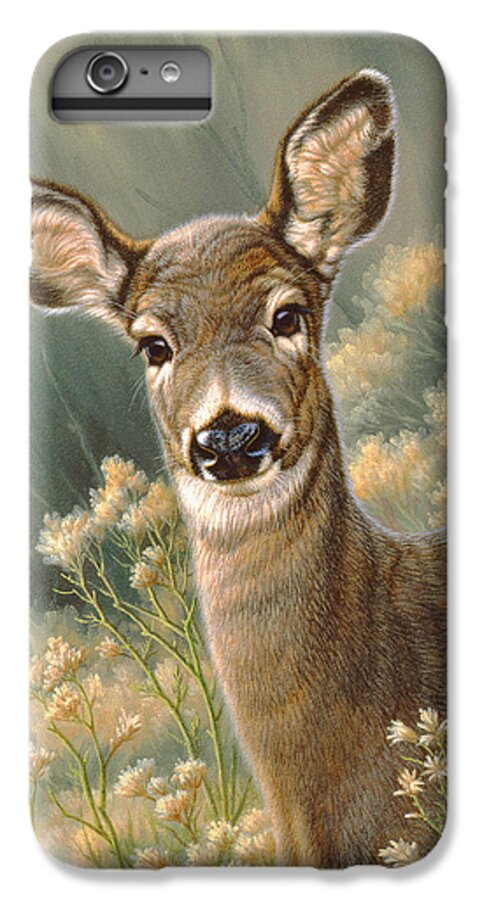Wildlife iPhone 6s Plus Case featuring the painting Autumn Fawn-Blacktail by Paul Krapf