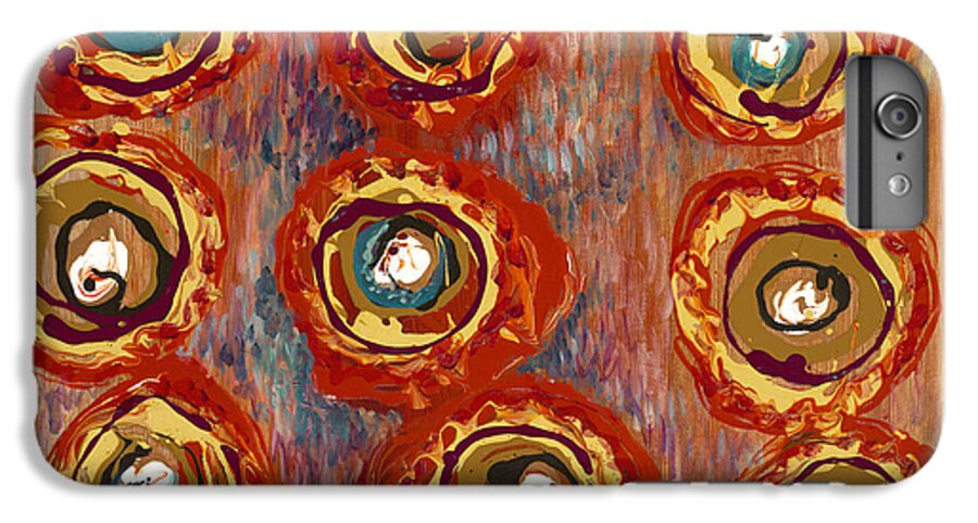 Orange iPhone 6s Plus Case featuring the painting Aztec Gold by Nadine Rippelmeyer