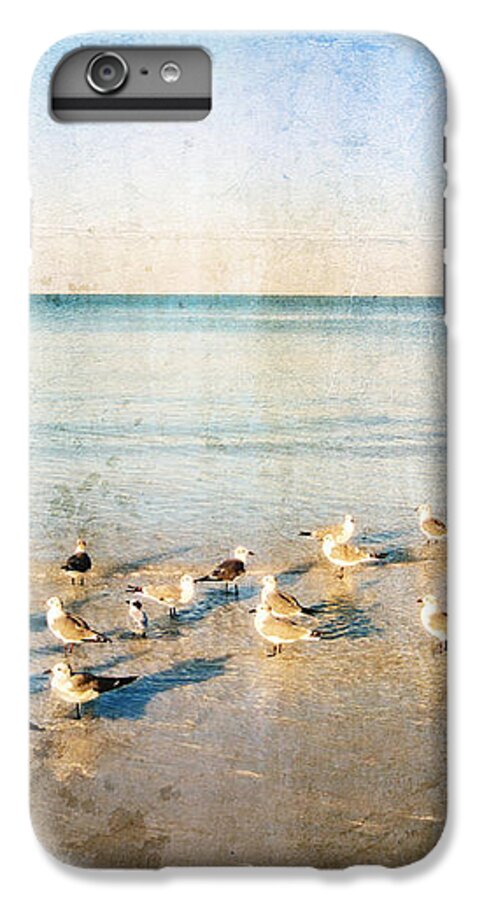 Seagull iPhone 6s Plus Case featuring the painting Beach Combers - Seagull Art by Sharon Cummings by Sharon Cummings