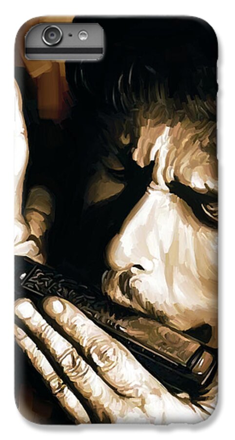 Bob Dylan Paintings iPhone 6s Plus Case featuring the painting Bob Dylan Artwork 2 by Sheraz A