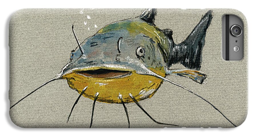 Catfish iPhone 6s Plus Case featuring the painting Catfish by Juan Bosco