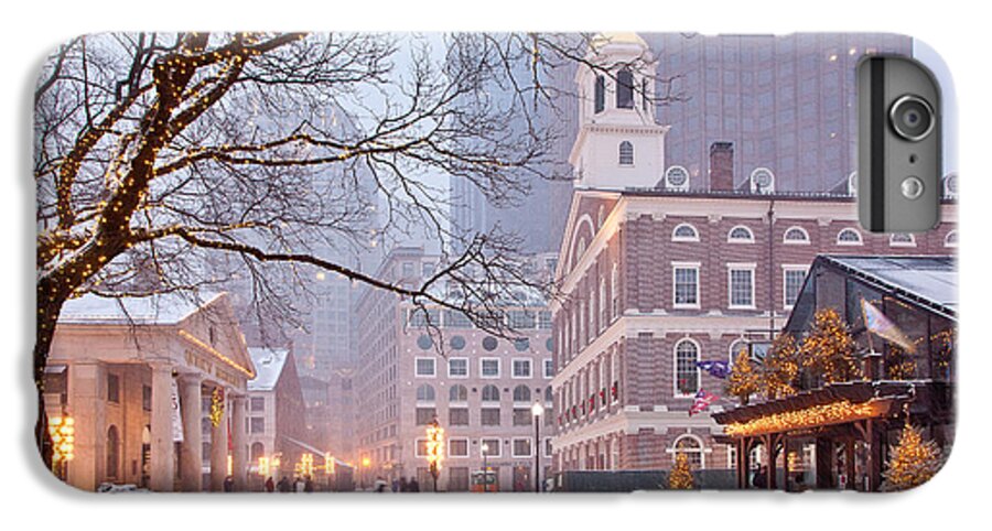 Architecture iPhone 6s Plus Case featuring the photograph Faneuil Hall in Snow by Susan Cole Kelly