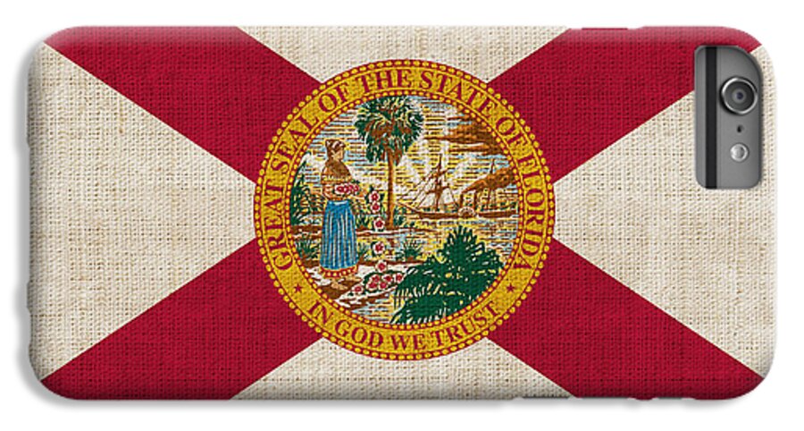 Florida iPhone 6s Plus Case featuring the painting Florida State Flag by Pixel Chimp