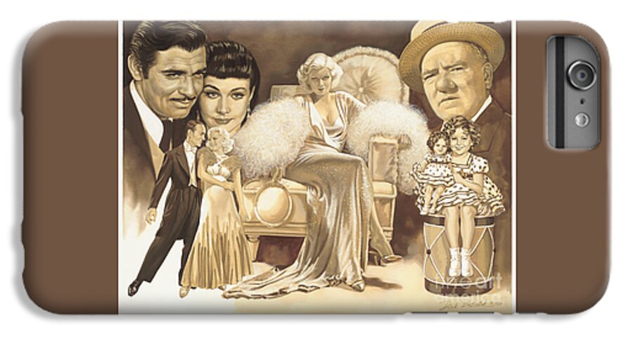 Portrait iPhone 6s Plus Case featuring the painting Hollywoods Golden Era by Dick Bobnick