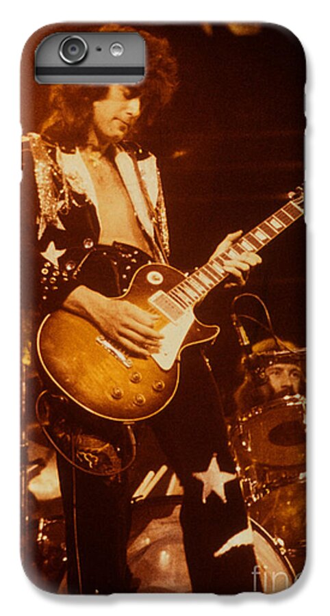 Jimmy Page iPhone 6s Plus Case featuring the photograph Jimmy Page 1975 by David Plastik