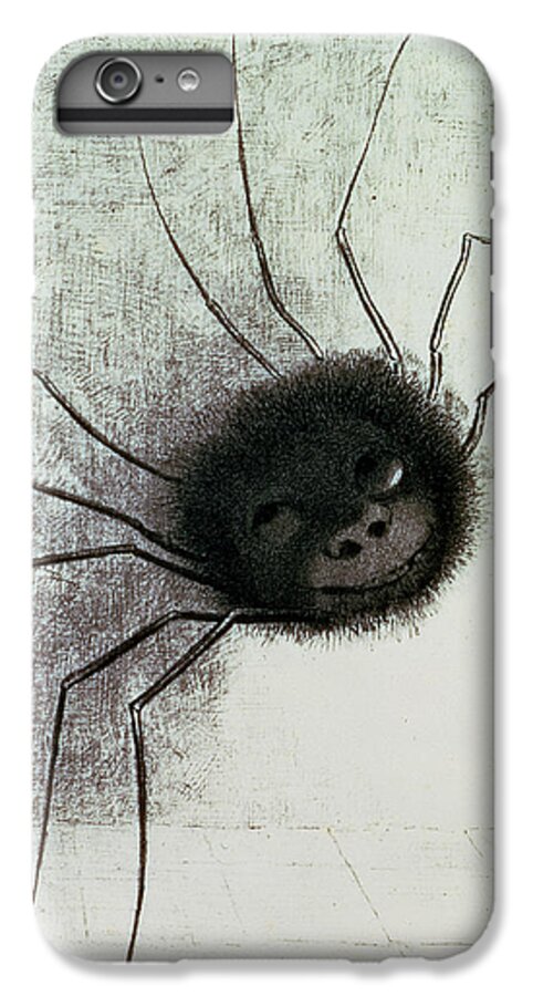 Spider iPhone 6s Plus Case featuring the drawing The Laughing Spider by Odilon Redon