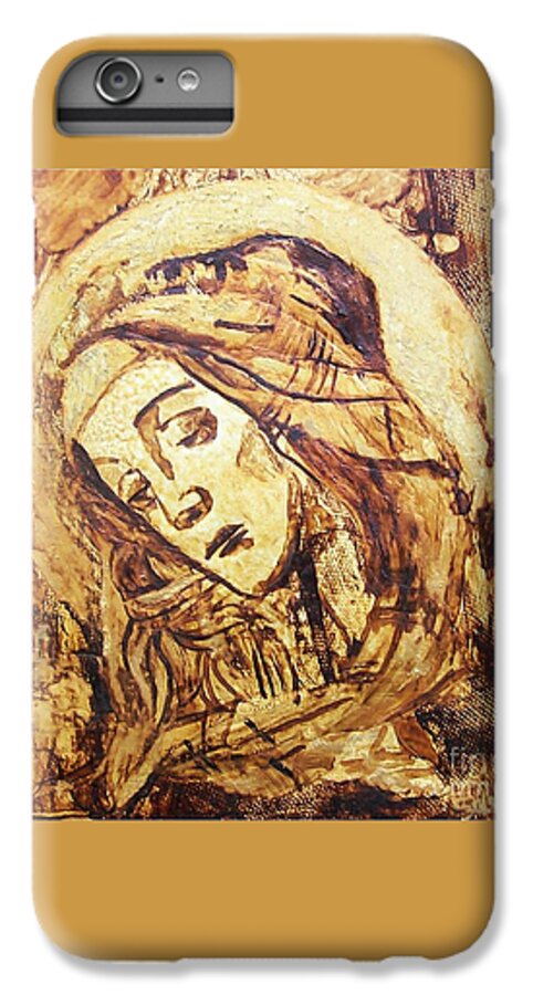  The Madonna Of Medjugorje iPhone 6s Plus Case featuring the painting The Madonna Of Medjugorje, by Sinisa Saratlic