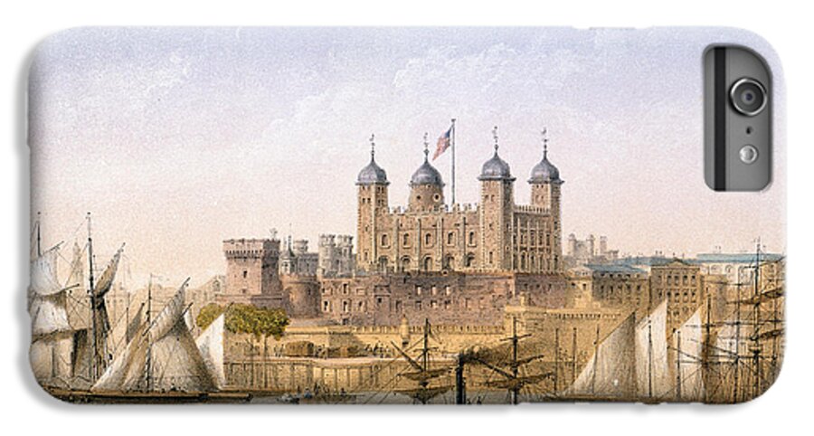 The Tower Of London iPhone 6s Plus Case featuring the painting Tower Of London, 1862 by Achille-Louis Martinet