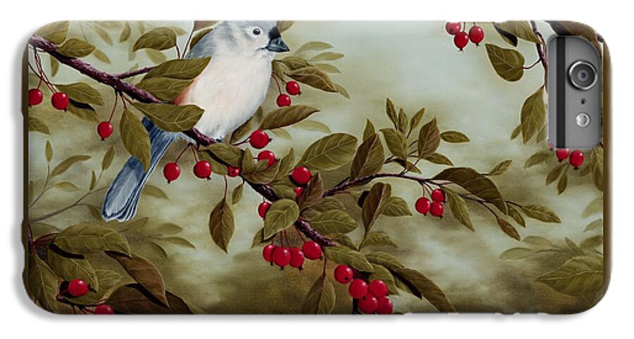 Animal iPhone 6s Plus Case featuring the painting Tufted Titmouse by Rick Bainbridge