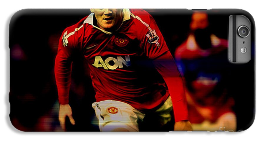 Wayne Rooney Paintings iPhone 6s Plus Case featuring the mixed media Wayne Rooney by Marvin Blaine