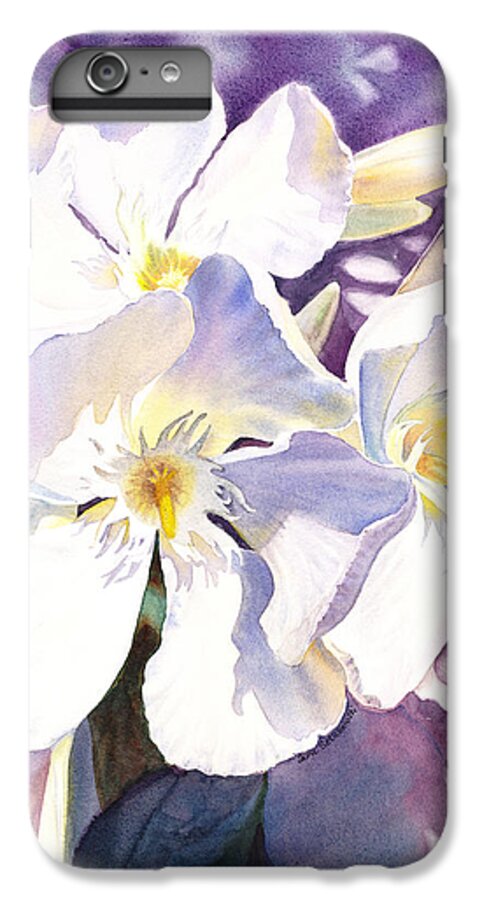 Oleander iPhone 6s Plus Case featuring the painting White Oleander by Irina Sztukowski