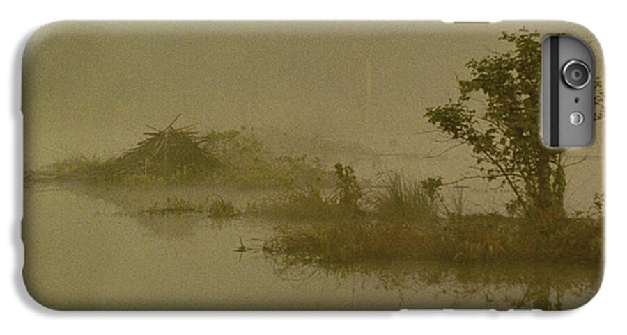 Pond iPhone 6s Plus Case featuring the photograph The Lodge In The Mist by Skip Willits