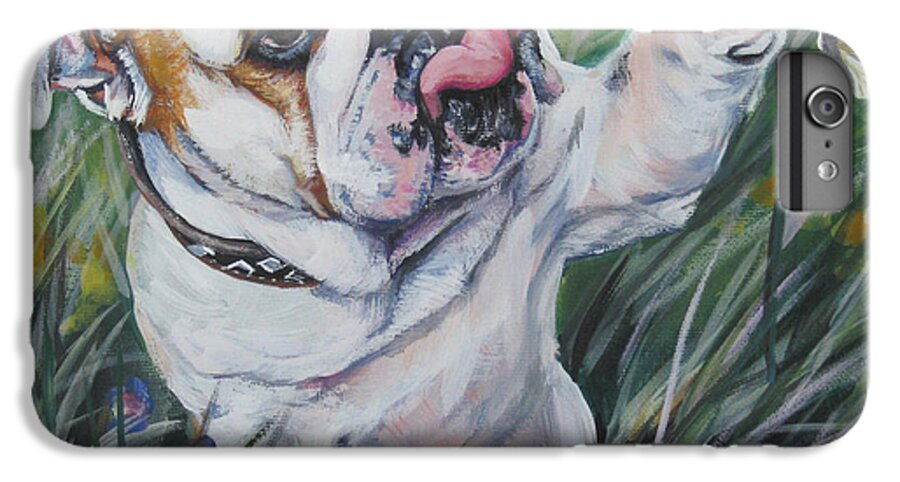 English Bulldog iPhone 6s Plus Case featuring the painting English Bulldog #1 by Lee Ann Shepard