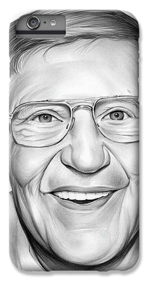 Lou Holtz iPhone 6s Plus Case featuring the drawing Lou Holtz #1 by Greg Joens