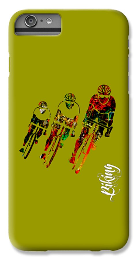 Bicycle iPhone 6s Plus Case featuring the mixed media Bike Racing #4 by Marvin Blaine