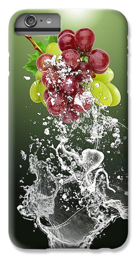 Grape iPhone 6s Plus Case featuring the mixed media Grape Splash #5 by Marvin Blaine