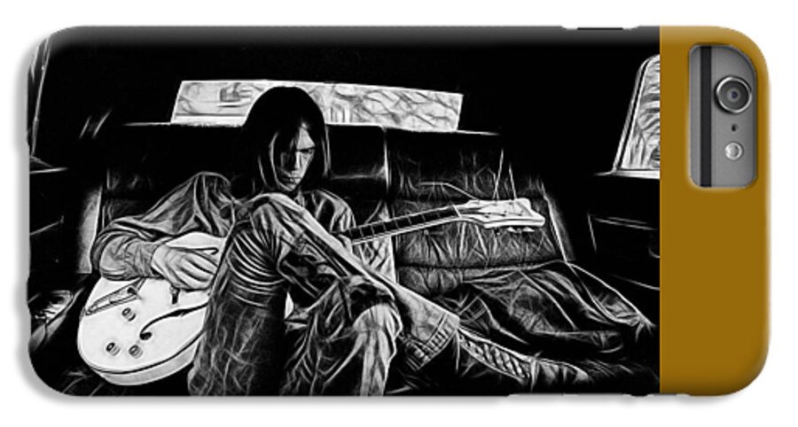 Neil Young iPhone 6s Plus Case featuring the mixed media Neil Young Collection #38 by Marvin Blaine