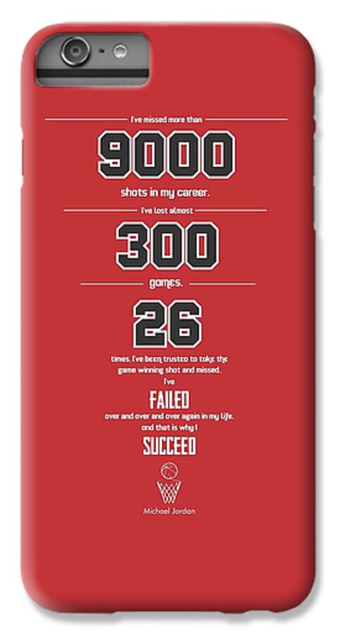 Michael Jordan quote sports inspirational Quotes Poster IPhone 6s Plus Case
