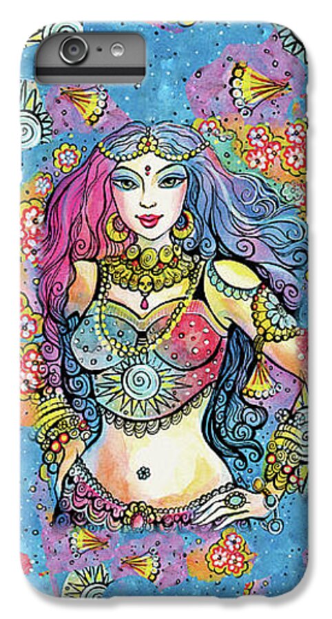 Indian Goddess iPhone 6s Plus Case featuring the painting Kali by Eva Campbell