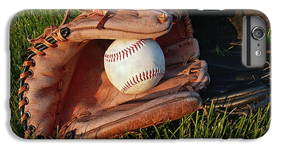 Baseball iPhone 6s Plus Case featuring the photograph Baseball Gloves After the Game by Anna Lisa Yoder