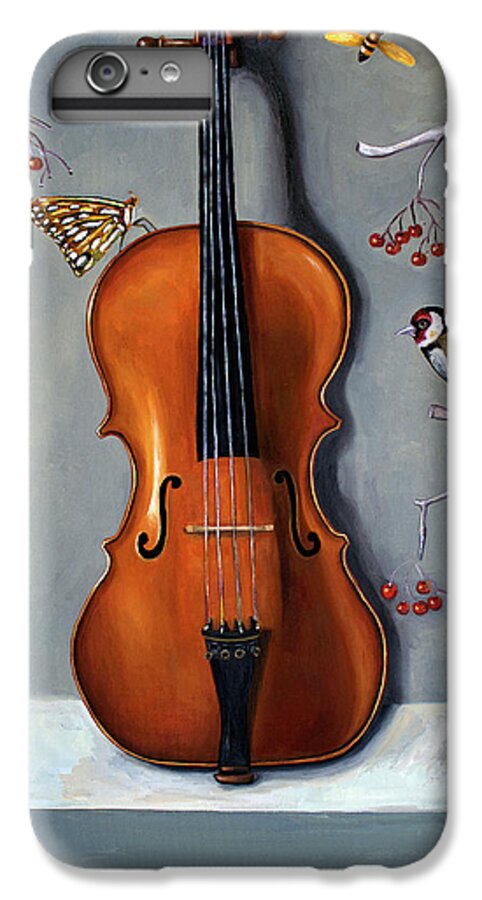 Violin iPhone 6s Plus Case featuring the painting Bird Song by Leah Saulnier The Painting Maniac