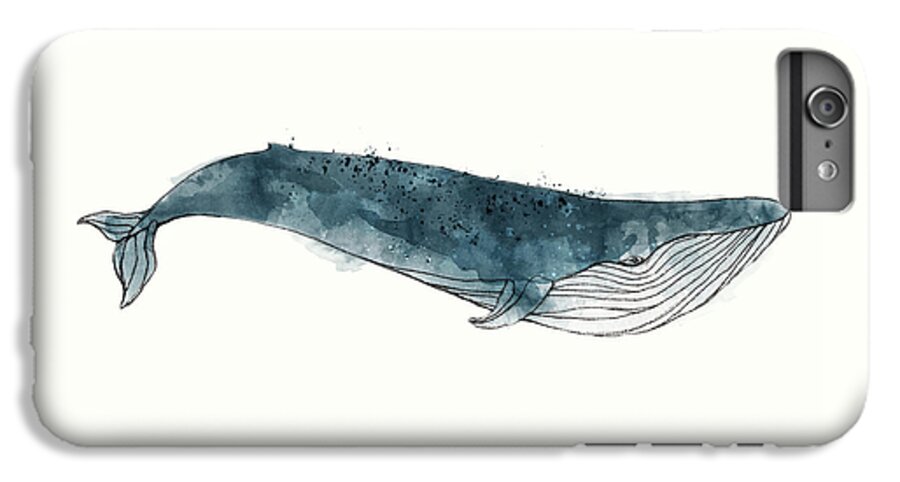 Whale iPhone 6s Plus Case featuring the painting Blue Whale from Whales Chart by Amy Hamilton