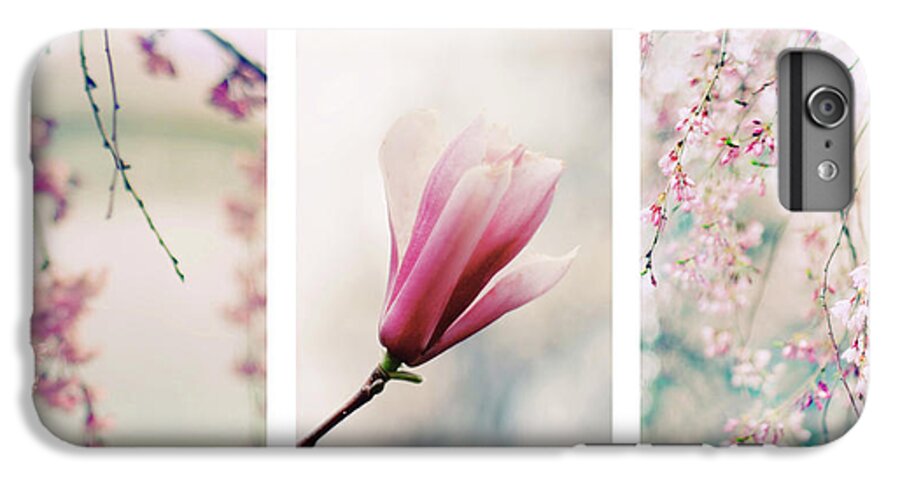 Triptych iPhone 6s Plus Case featuring the photograph Blush Blossom Triptych by Jessica Jenney
