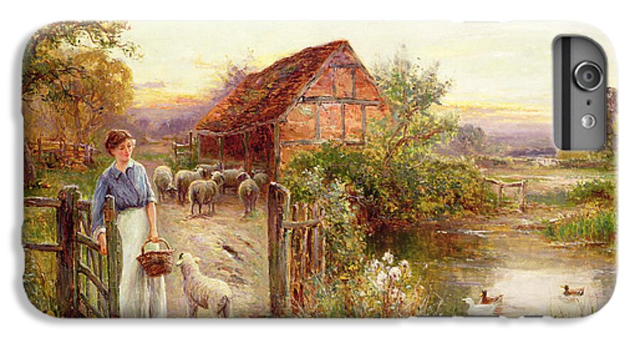 Bringing Home The Sheep By Ernest Walbourn (1872-1927) iPhone 6s Plus Case featuring the painting Bringing Home the Sheep by Ernest Walbourn