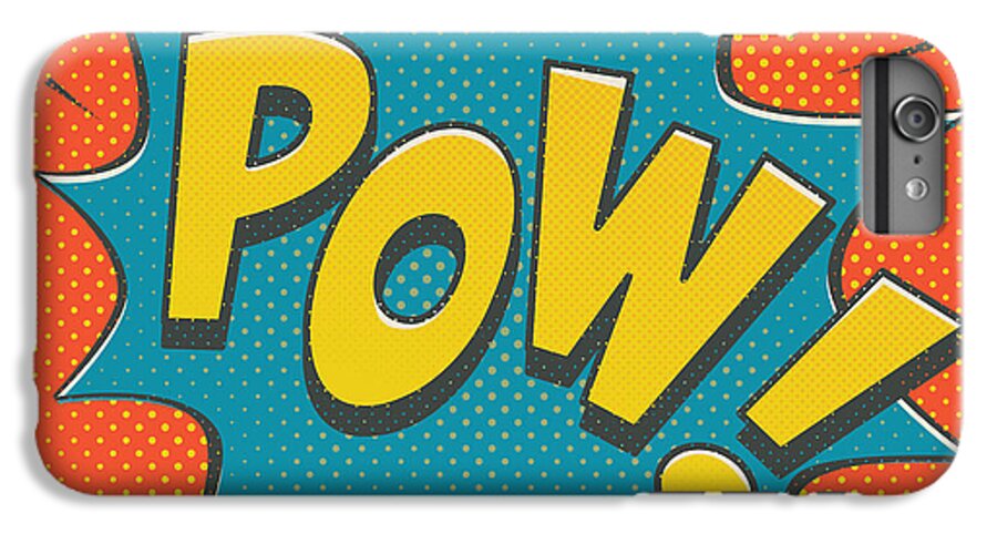 Comic iPhone 6s Plus Case featuring the digital art Comic Pow by Mitch Frey