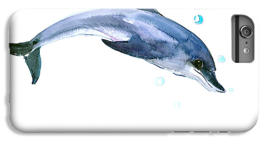 Dolphin iPhone 6s Plus Case featuring the painting Dolphin by Suren Nersisyan