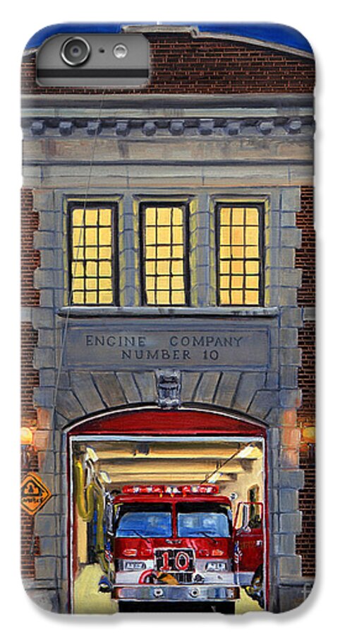Firehouse iPhone 6s Plus Case featuring the painting Engine Company 10 by Paul Walsh