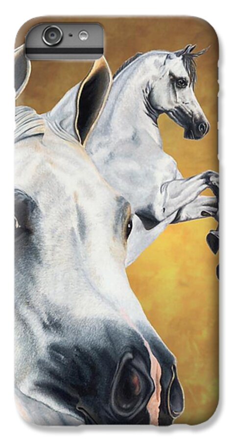 Horse iPhone 6s Plus Case featuring the drawing Inspiration by Kristen Wesch