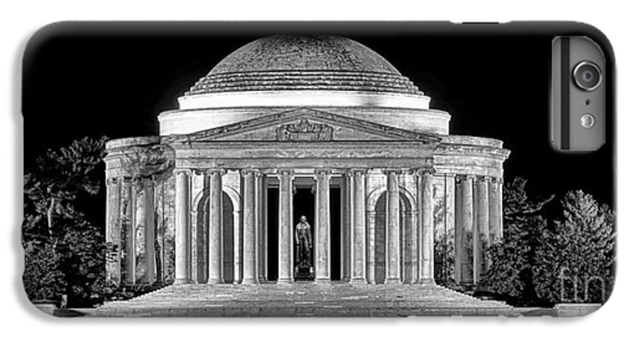 Jefferson iPhone 6s Plus Case featuring the photograph Jefferson Memorial Lonely Night by Olivier Le Queinec