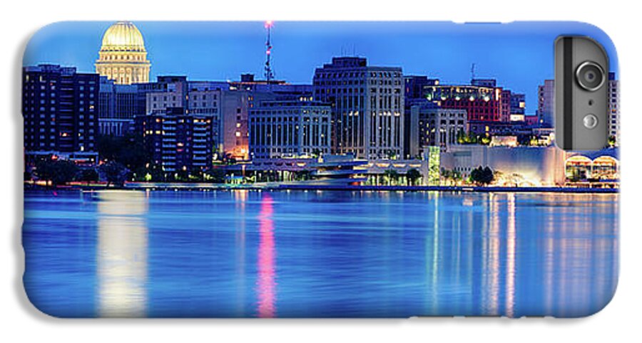Capitol iPhone 6s Plus Case featuring the photograph Madison Skyline Reflection by Sebastian Musial