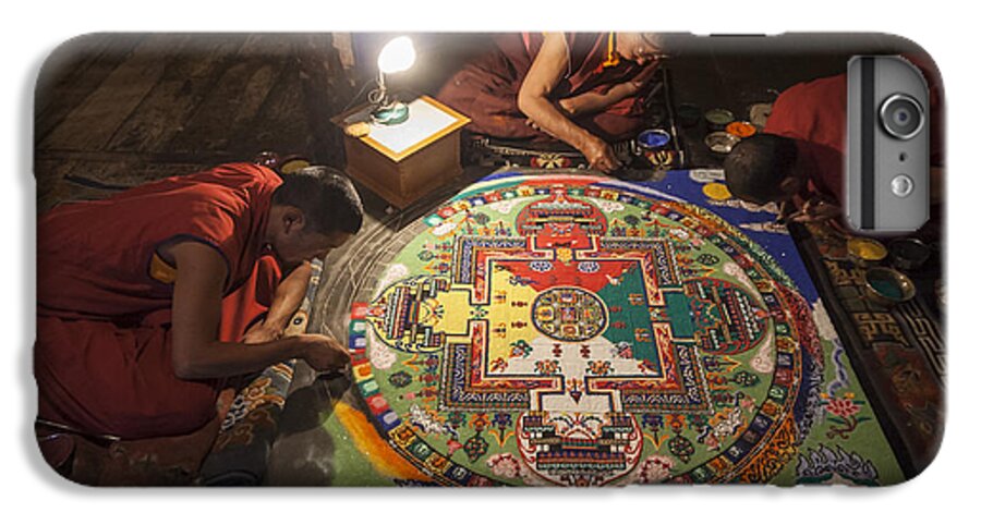 Mandala iPhone 6s Plus Case featuring the photograph Making of Mandala by Hitendra SINKAR