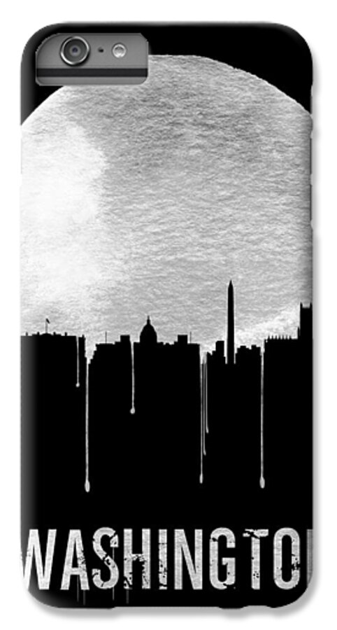 Washington iPhone 6s Plus Case featuring the digital art Memphis Skyline Black by Naxart Studio