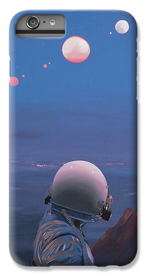 #faatoppicks iPhone 6s Plus Case featuring the painting Moons by Scott Listfield