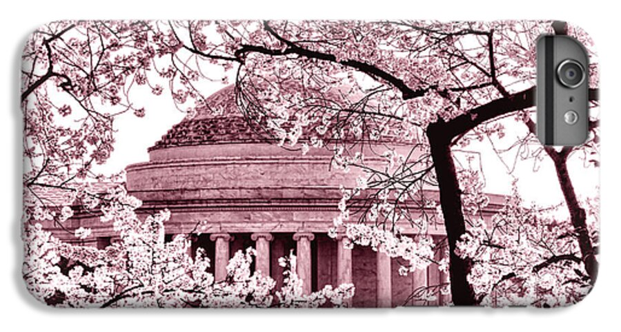 Japanese iPhone 6s Plus Case featuring the photograph Pink Cherry Trees at the Jefferson Memorial by Olivier Le Queinec
