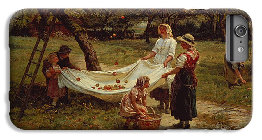 The iPhone 6s Plus Case featuring the painting The Apple Gatherers by Frederick Morgan