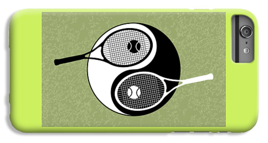 Yin iPhone 6s Plus Case featuring the digital art Yin Yang Tennis by Carlos Vieira