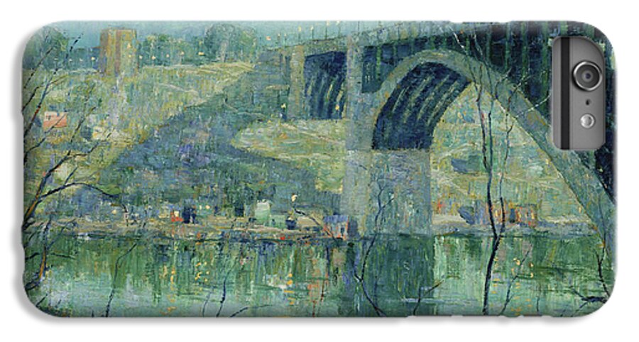 Ernest Lawson iPhone 6s Plus Case featuring the painting Spring Night Harlem River #5 by Ernest Lawson