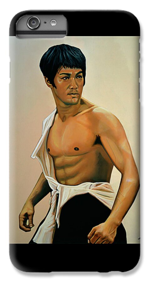 Bruce iPhone 6s Plus Case featuring the painting Bruce Lee Painting by Paul Meijering