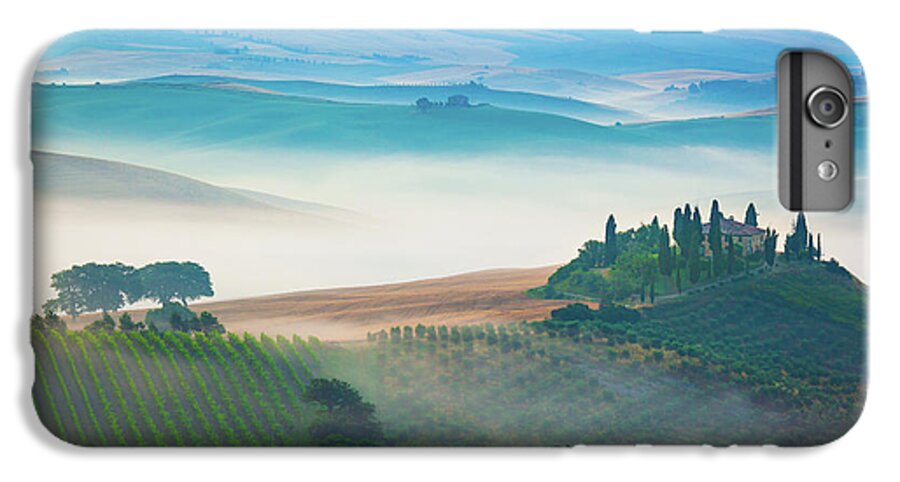 Europe iPhone 6s Plus Case featuring the photograph Fog in Tuscan Valley by Inge Johnsson