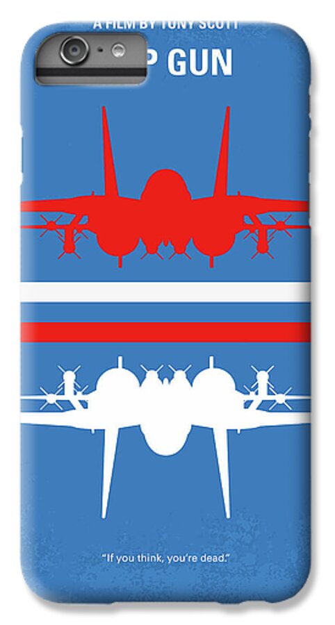 Top iPhone 6s Plus Case featuring the digital art No128 My TOP GUN minimal movie poster by Chungkong Art