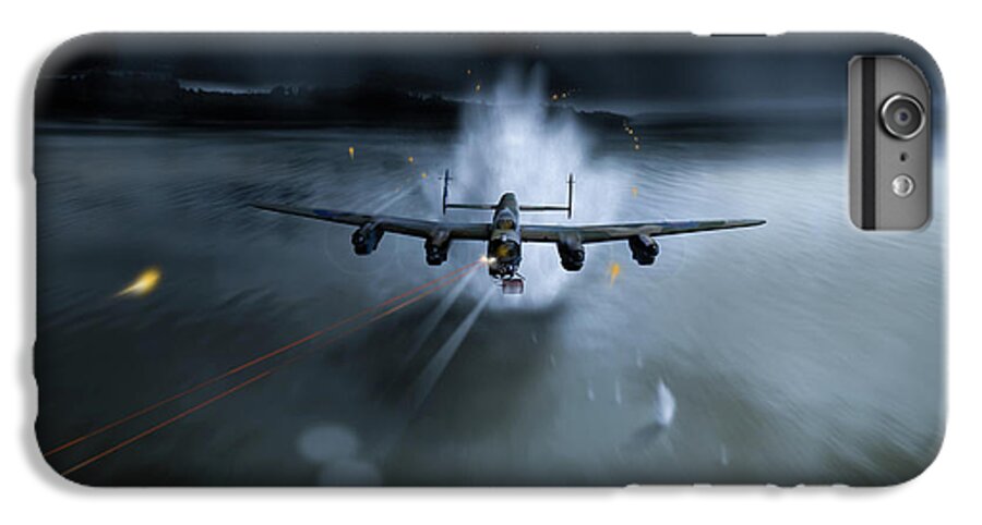Dambusters iPhone 6s Plus Case featuring the photograph P-Popsie attacking the Mohne Dam by Gary Eason