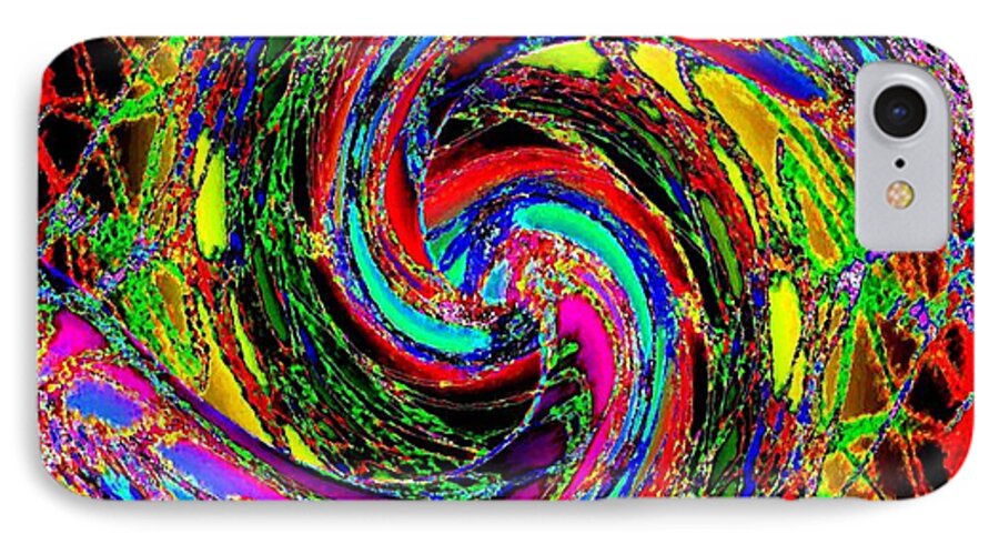 Abstract Fusion 215 iPhone 7 Case featuring the digital art Abstract Fusion 215 by Will Borden