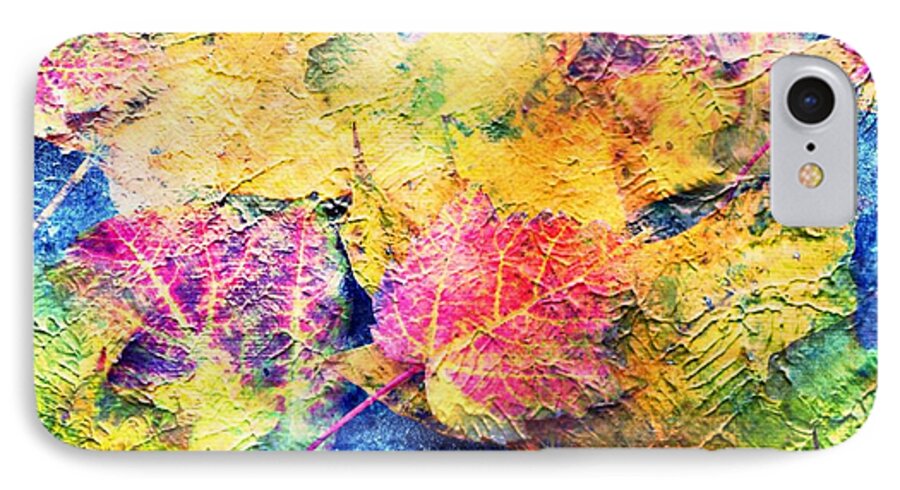 Fall Leaves iPhone 7 Case featuring the photograph Bright- Colorful Fall Leave Abstract by Judy Palkimas