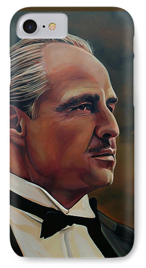 Marlon Brando iPhone 7 Case featuring the painting Marlon Brando by Paul Meijering