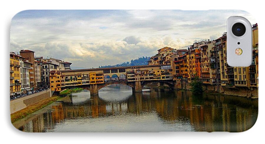 Reflections iPhone 7 Case featuring the photograph Ponte Vecchio's Padlocks by Phillip Allen